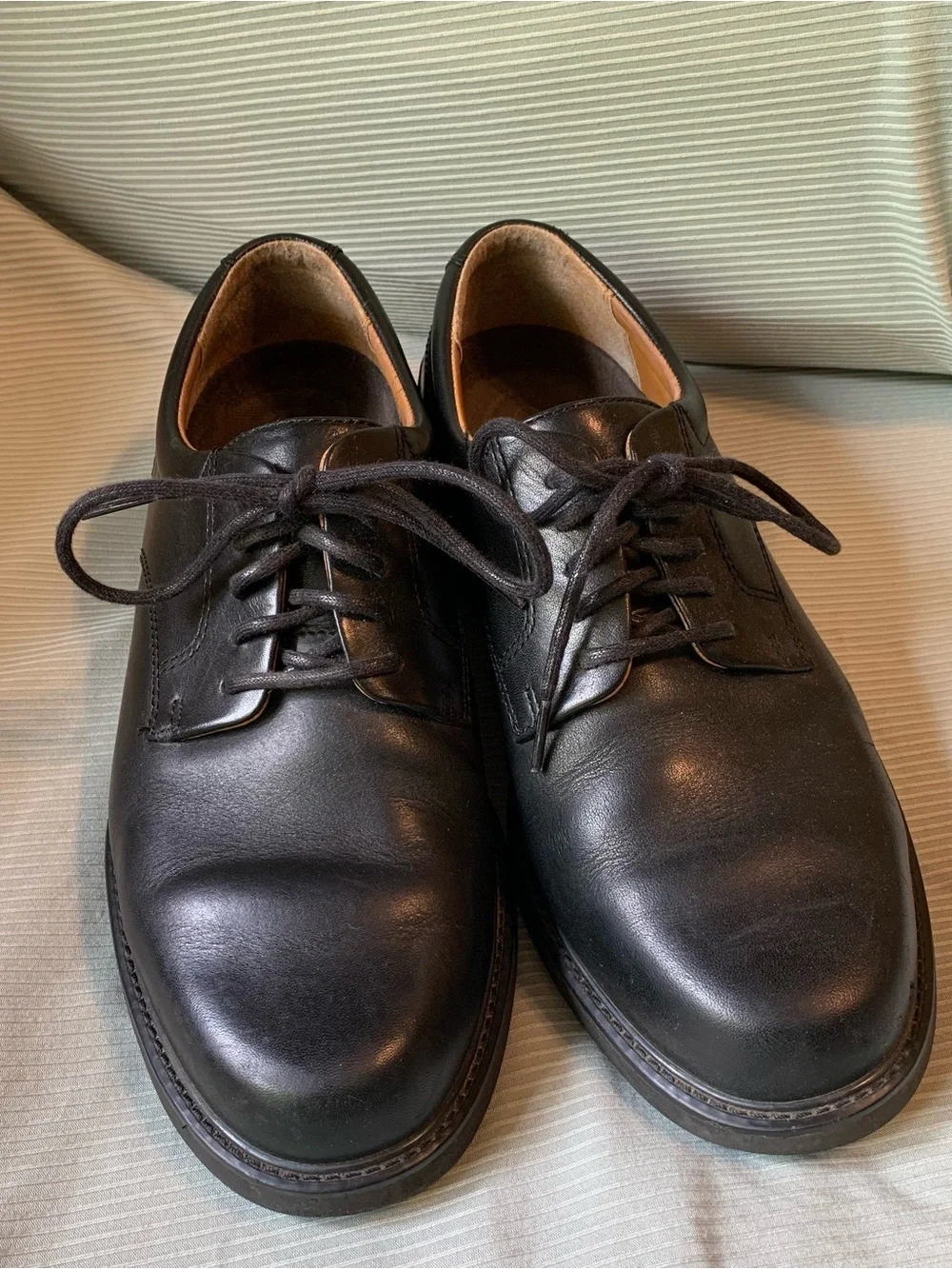 Rockport Black Leather Derby Lace-Up Shoes